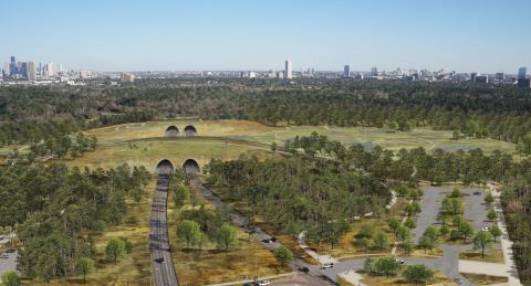 Memorial Park Land Bridge in Houston